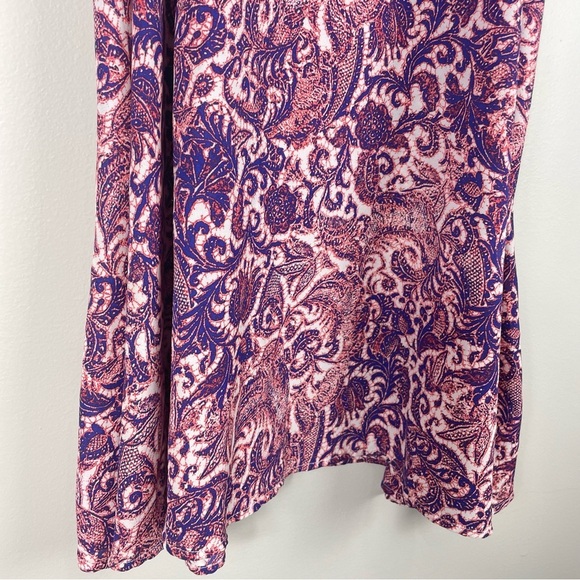 Free People Dove Slip Mini Dress Womens Small Paisley Purple Boho Hippie Flowy - Picture 6 of 10
